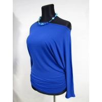 Tunika Amaya kimono nietoperz dla puszystej - chabrowa